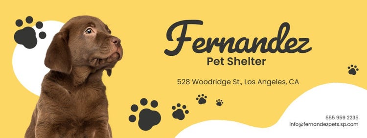 Yellow and Green Pet Shelter Facebook Cover