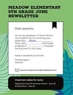 Free Classroom Newsletter Templates Adobe Express