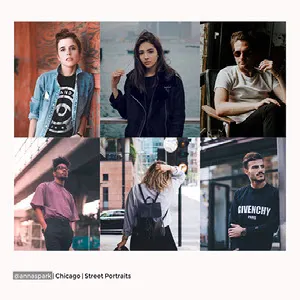 Urban Street Portrait Photography Instagram Square with Collage Tumble Collage
