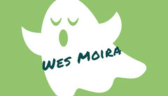 White and Green Ghost Trick Or Treat Halloween Party Place Card Halloween Party Place Card