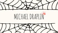 Spider and Cobweb Halloween Party Place Card Halloween Party Place Card