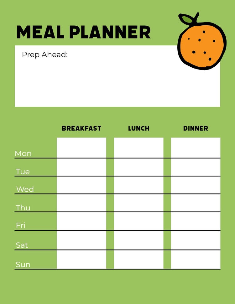 Free Online Meal Planner Maker
