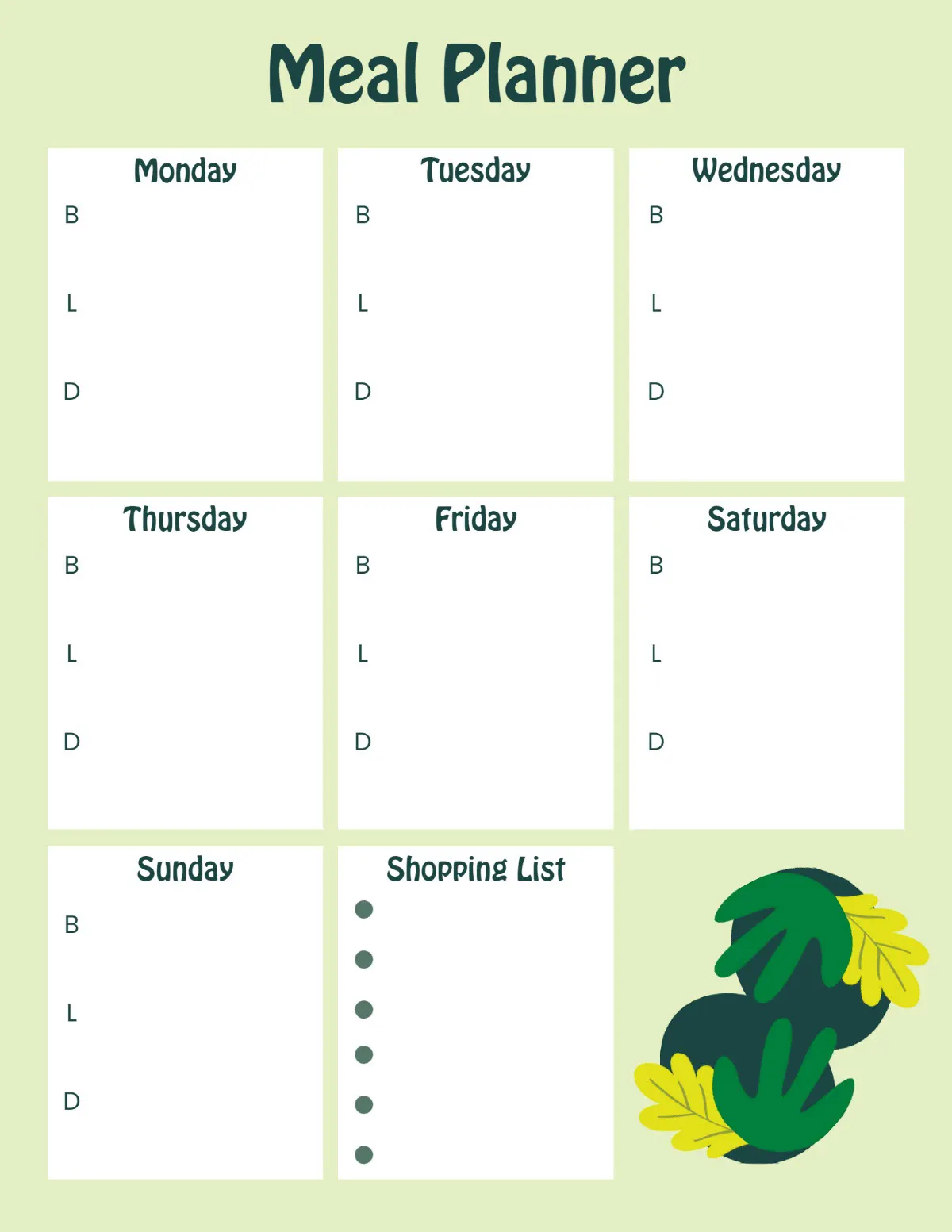 Green Meal Planner