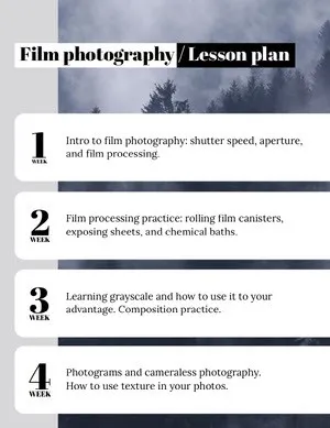 Film Photography School Lesson Plan Lesson Plan