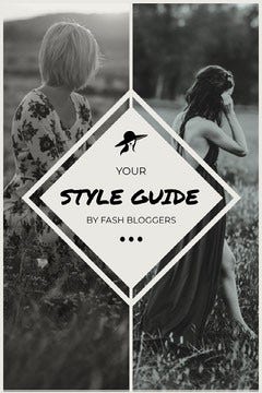 Black and White Style Guide Collage, Pinterest Post Blogger