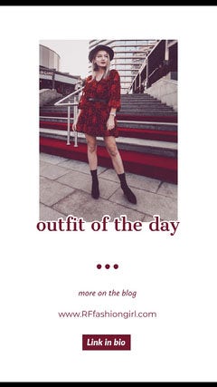 Fashion Blog Instagram Story with Woman Photo Blogger