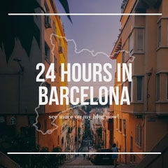 Barcelona Spain Travel Blog Instagram Square with Town Street Blogger