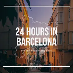 Barcelona Spain Travel Blog Instagram Square with Town Street Blogger