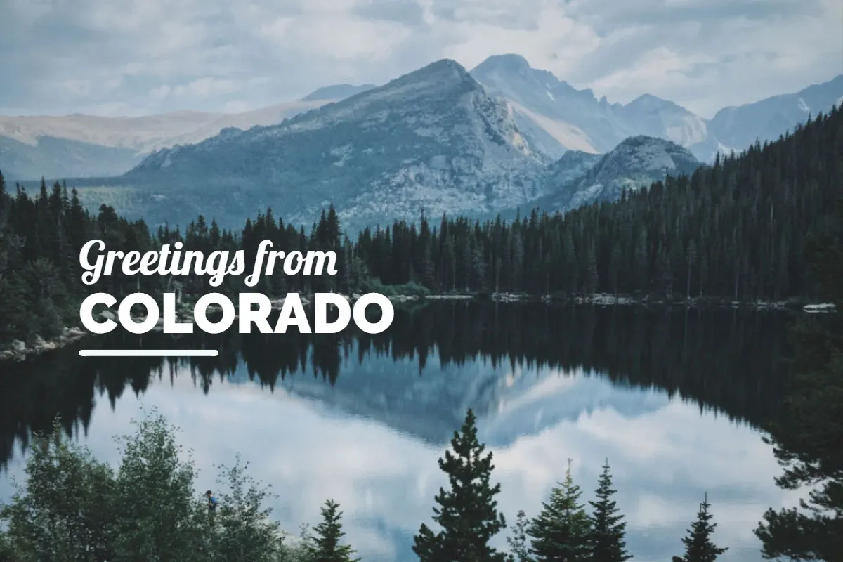 Light, Blue Toned Colorado Travel Postcard
