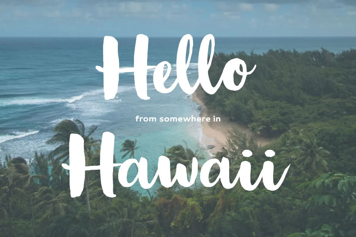  Light Toned Hawaii Travel Postcard