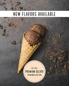 Ice-Cream Cone Premium Gelato Instagram Portrait Ice Creams