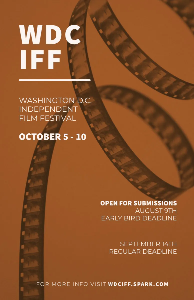 Brown and White Film Festival Poster