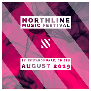 Pink Violet and White Northline Music Festival Social Post Music Festival Poster