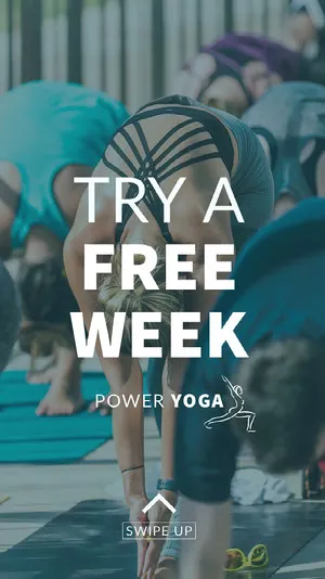 Yoga Studio Ad Instagram Story with Women Exercising Yoga Poster
