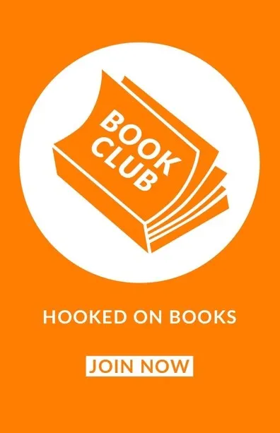 Orange and White Book Club Poster