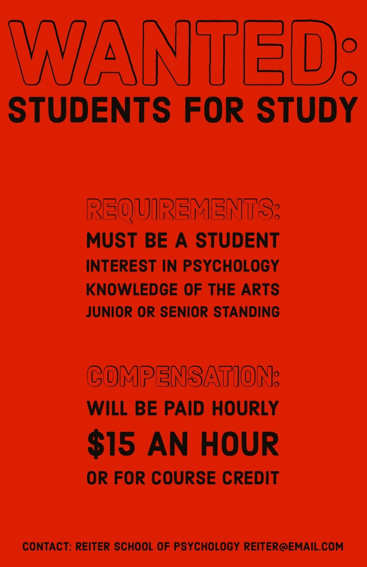 Red and Black Students For Psychology Study Wanted Flyer