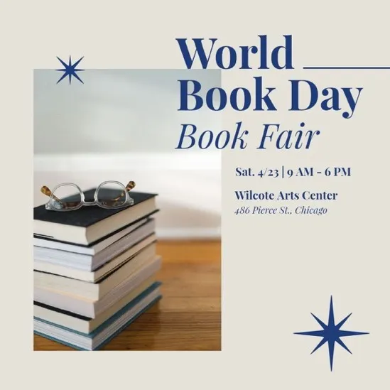 Gray and Blue World Book Day Fair Instagram Square