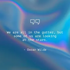 Iridescent Oscar Wilde Poetry Quote Instagram Square