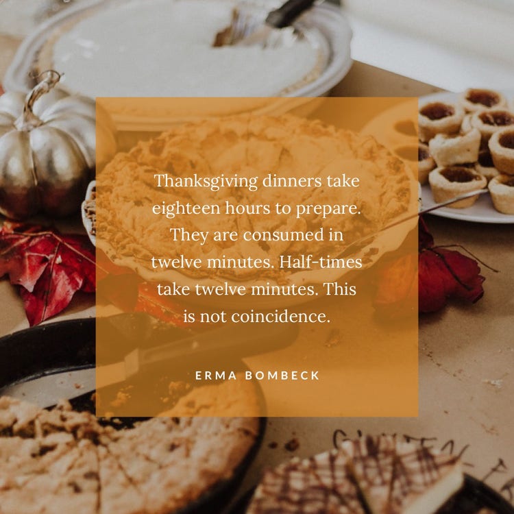 Warm Toned Funny Thanksgiving Quote Instagram Post