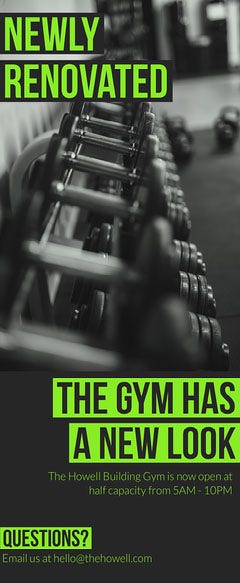 Green Bold Gym Rack Card Gym