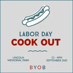 Grey and Claret  Labor Day Instagram Post Labor Day Flyer