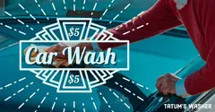 Blue, White and Red Car Wash Ad Facebook Banner Car Wash