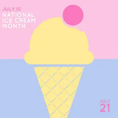 Pink Yellow and Blue Ice Cream Instagram Graphic Ice Creams