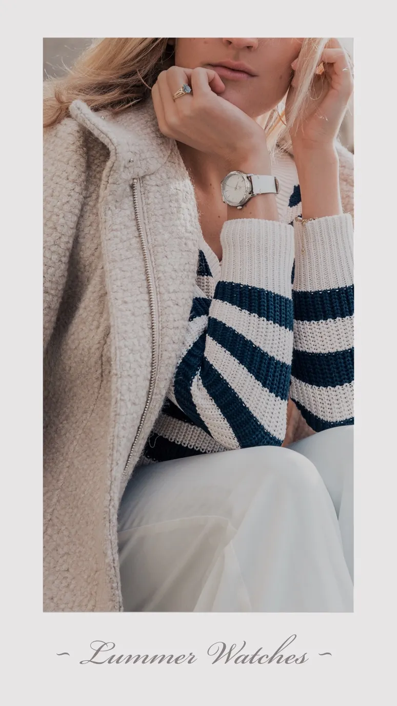 Woman Photo and Elegant Cursive Wristwatch Ad Instagram Story