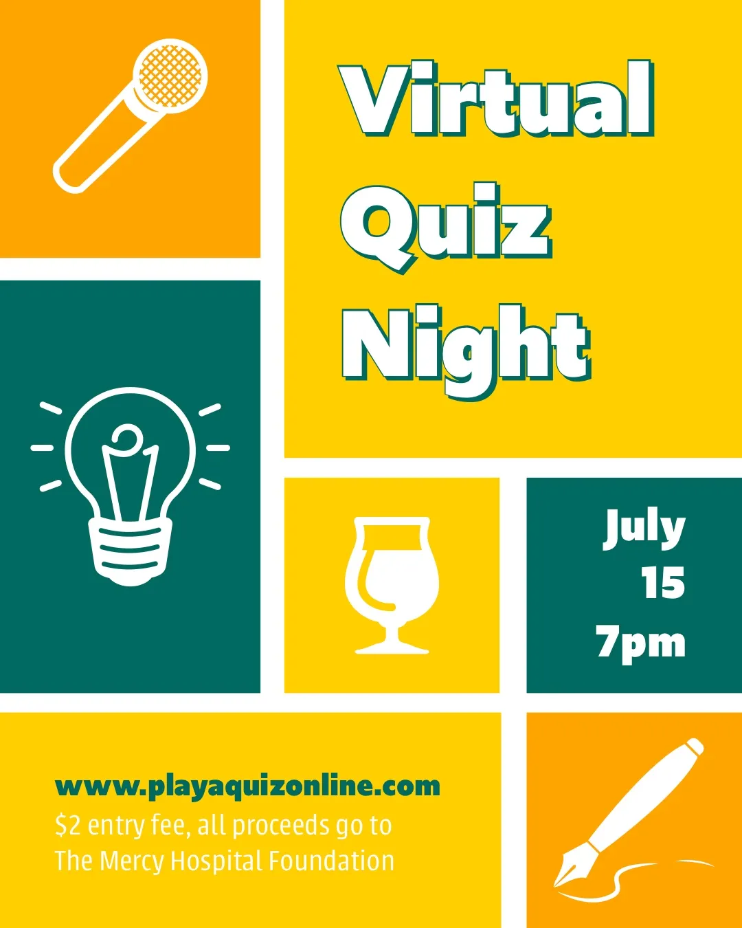 Free Customizable Quiz Night Poster Templates  Adobe Spark Regarding Free Trivia Night Flyer Template