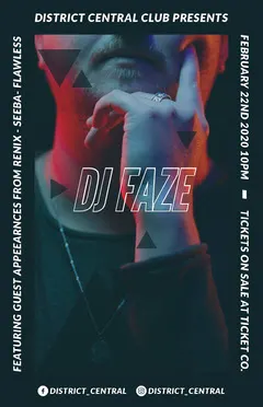 Dark Toned, Music Club Event Ad Poster DJ