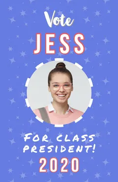 Blue Class President Poster Election