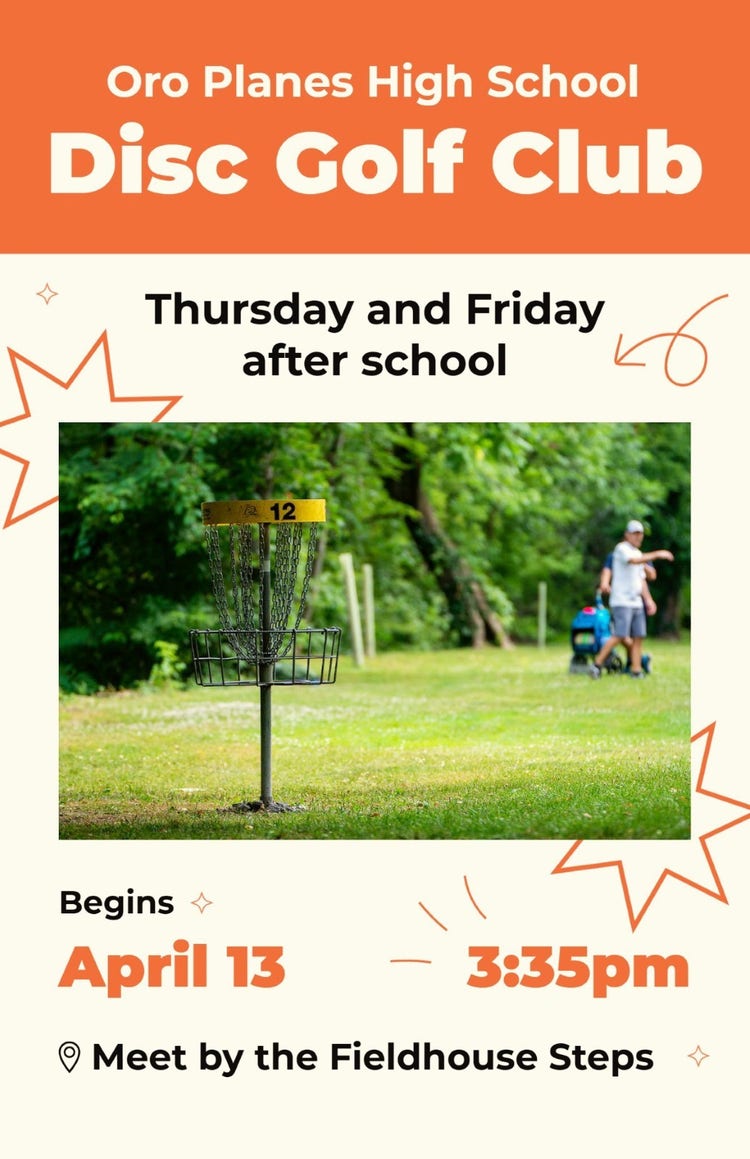Orange Classic After School Sports Poster