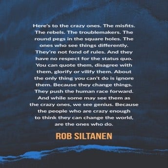 Blue, White and Yellow Rob Siltanen Quote Instagram Story