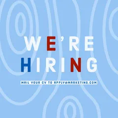 Blue and White We’re Hiring Instagram Graphic Now Hiring Poster