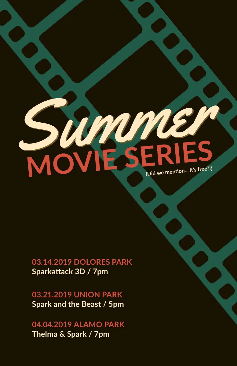 Summer Movie Show Event Poster
