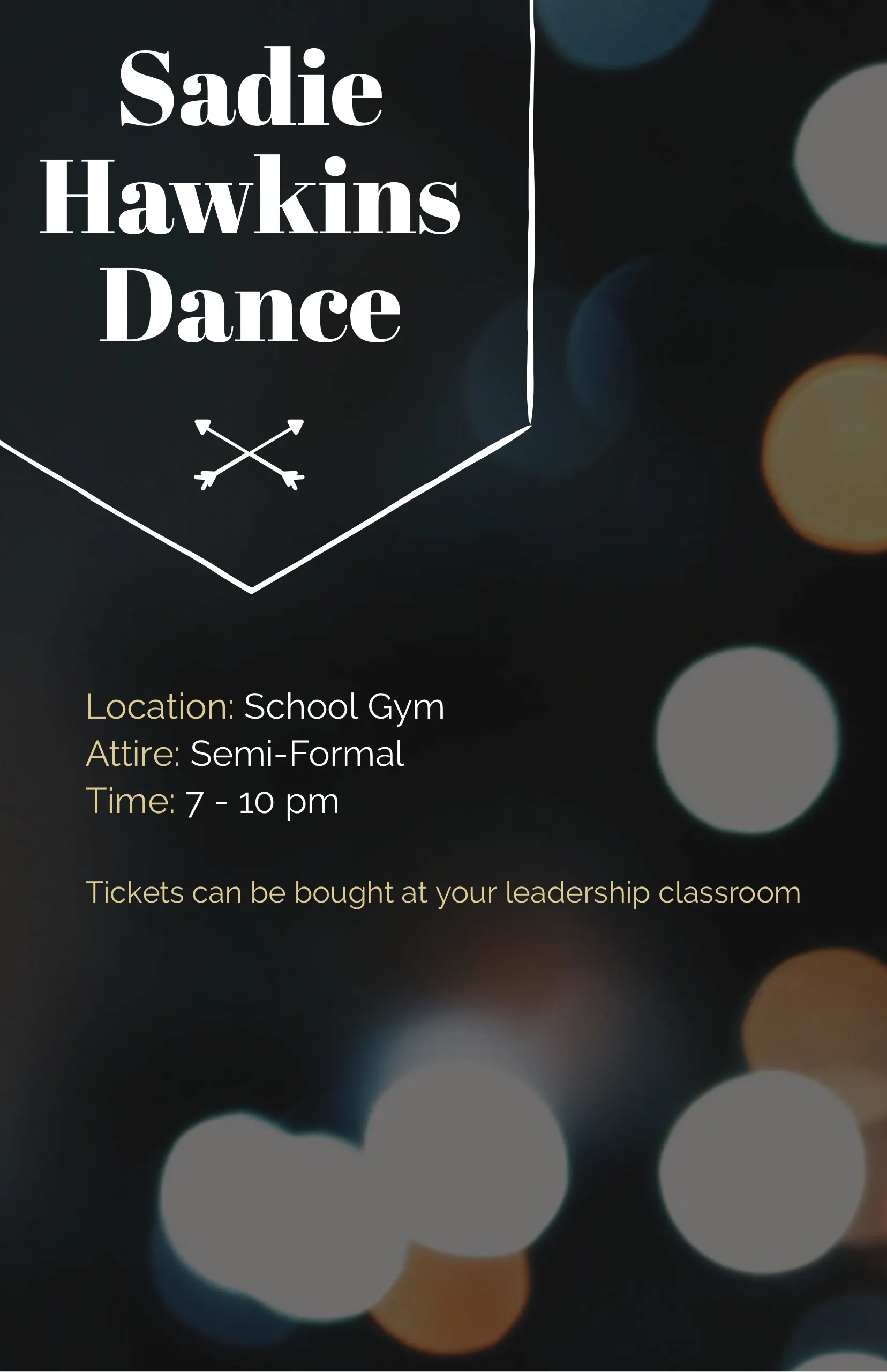 Black and White, Dark Toned Dance Event Poster
