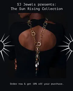 Jewelry Store Instagram Portrait Ad with Woman in Necklace Jewelry