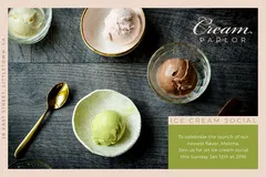 Grey Ice Cream Parlor Postcard Ice Creams
