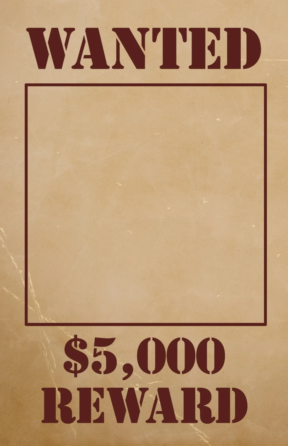 Brown Textured Background Wanted Poster