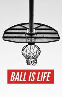 White, Black and Red Basketball Catchphrase Instagram Post Basketball