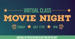 Orange & Green Gradient Movie Night Facebook Post Movie Night Flyer