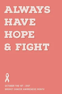 Pink Breast Cancer Awareness Month Pinterest Flyer  Breast Cancer Flyer