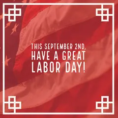 Red and White Labor Day Wishes Instagram Post Labor Day Flyer