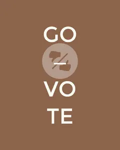 Brown Go Vote Instagram Portrait Graphic Election