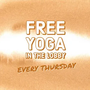 Orange and White Free Yoga Advertisement Yoga Poster