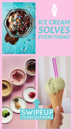 Pink and Blue Ice Cream Instagram Story Ice Creams