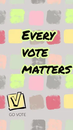 Pastel Colored Every Vote Matters Election Participation Instagram Story Election
