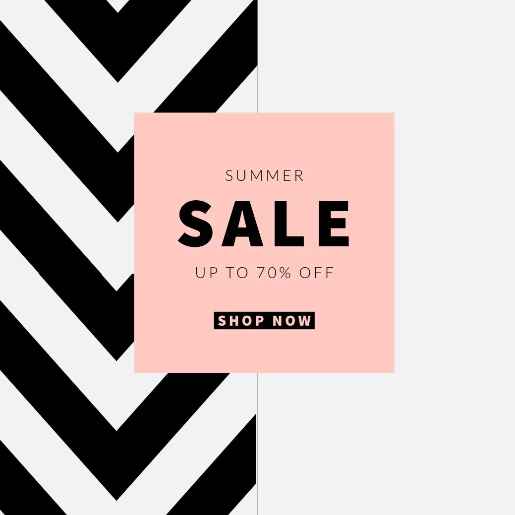 Pink and Black Elegant Shop Sale Instagram Post Ad
