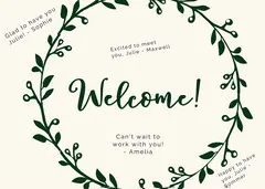floral group welcome card Welcome Poster