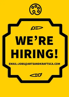 Yellow Art and Craft Open Position Job Flyer Now Hiring Poster
